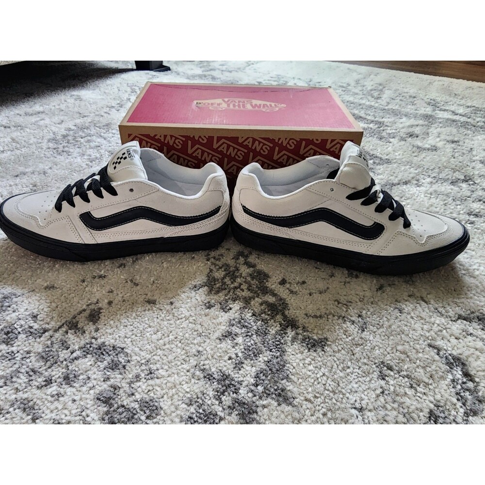 NEW Vans Caldrone Black Outsole Marshmallow White Suede Men's Sneakers Size 8.5 - Picture 2 of 9